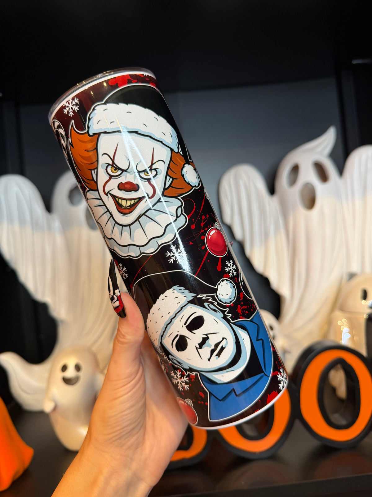 Xmas Horror Skinny Tumbler