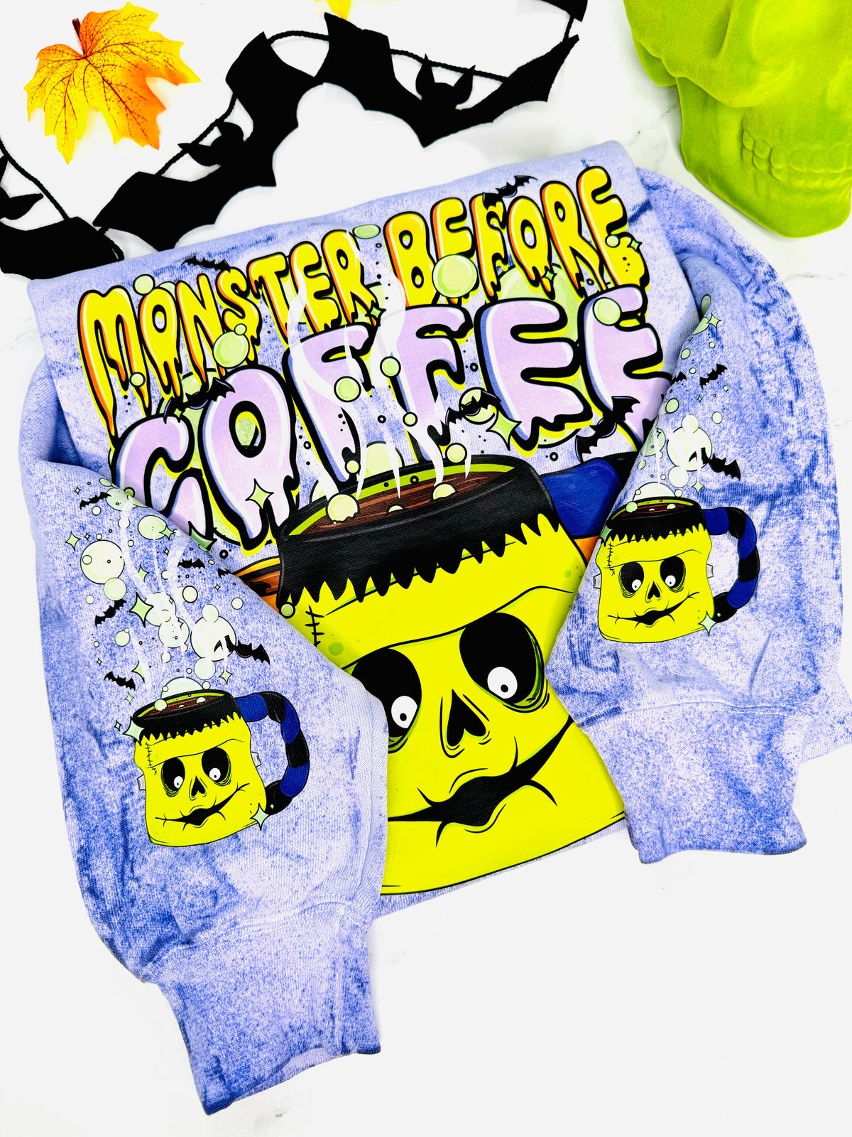 Monster Before Coffee Crewneck