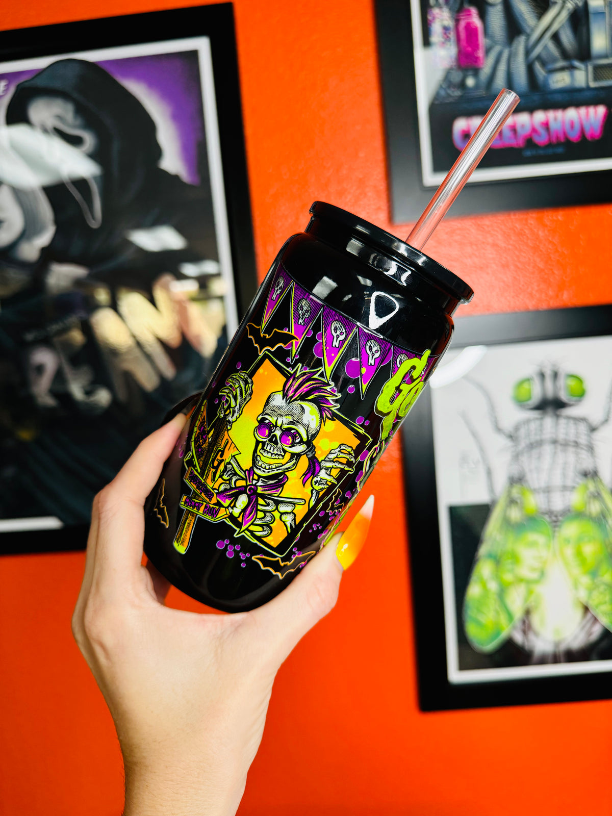 Goosebumps Black Glass Cup