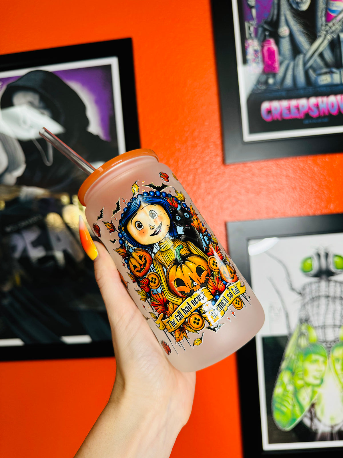 Fall Coraline Glass Cup