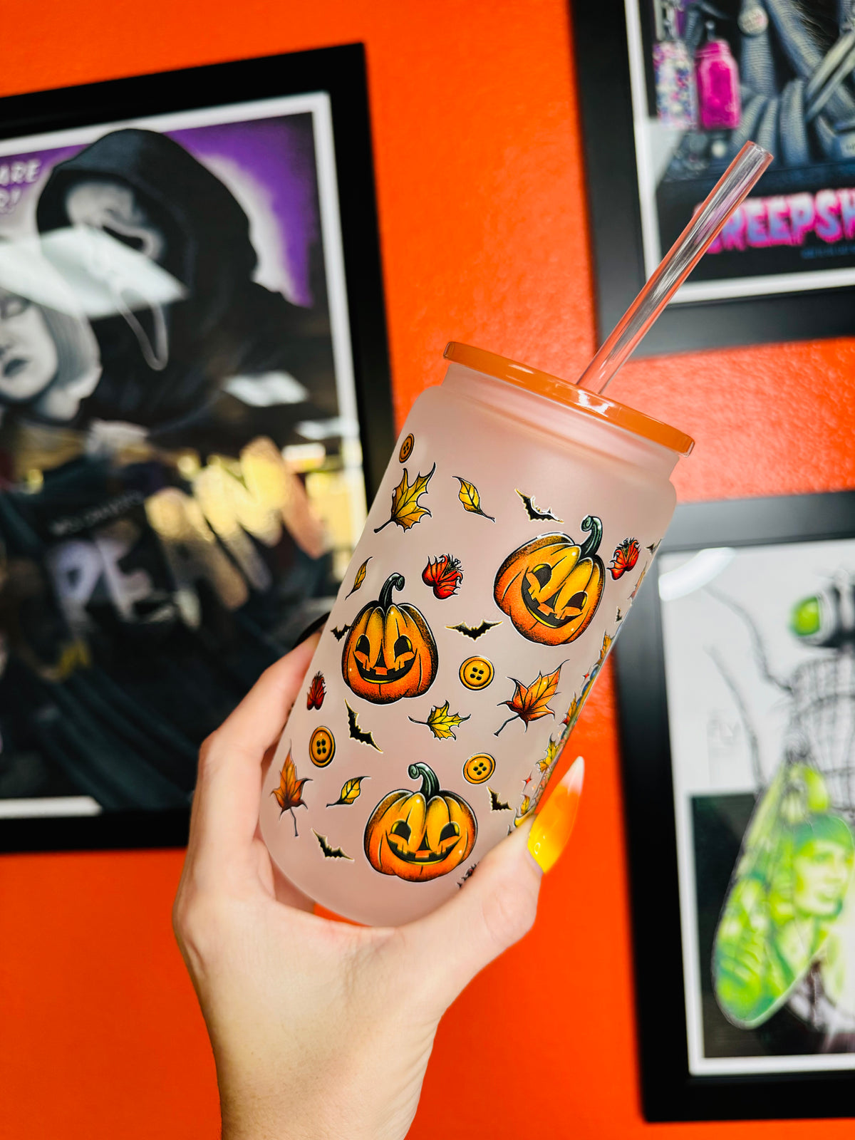 Fall Coraline Glass Cup