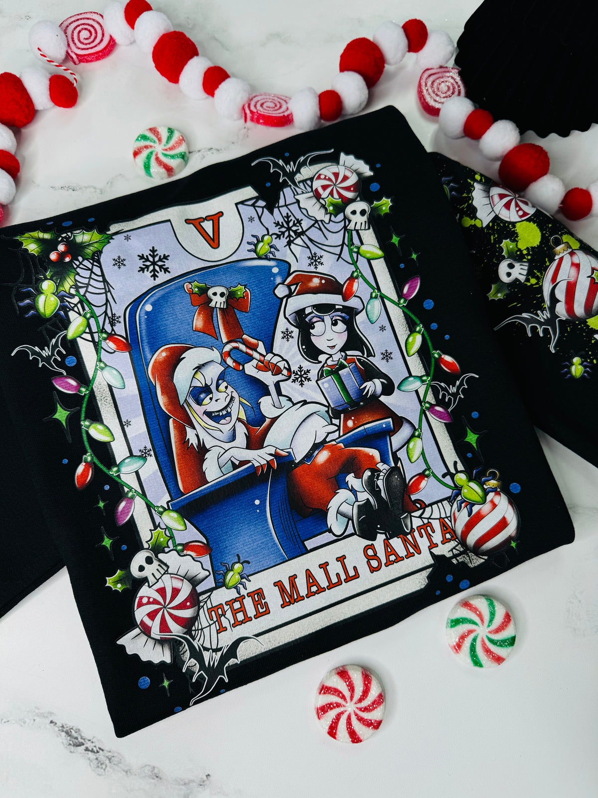 Beetle Santa Tarot Crewneck