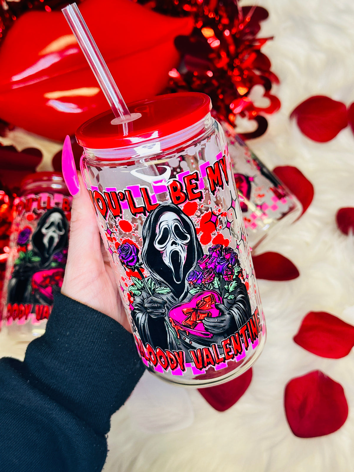 Bloody Valentine Glass Cup
