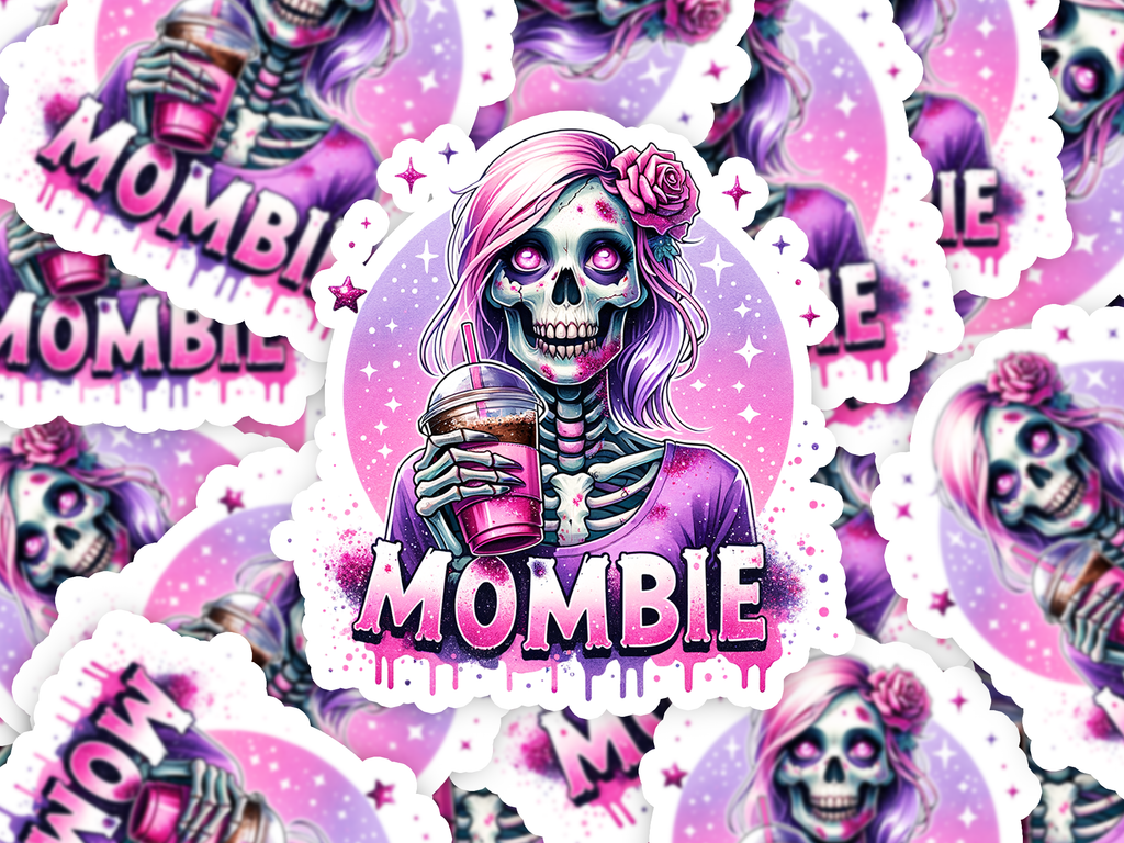 Mombie Coffee Sticker – MyHauntedSpace
