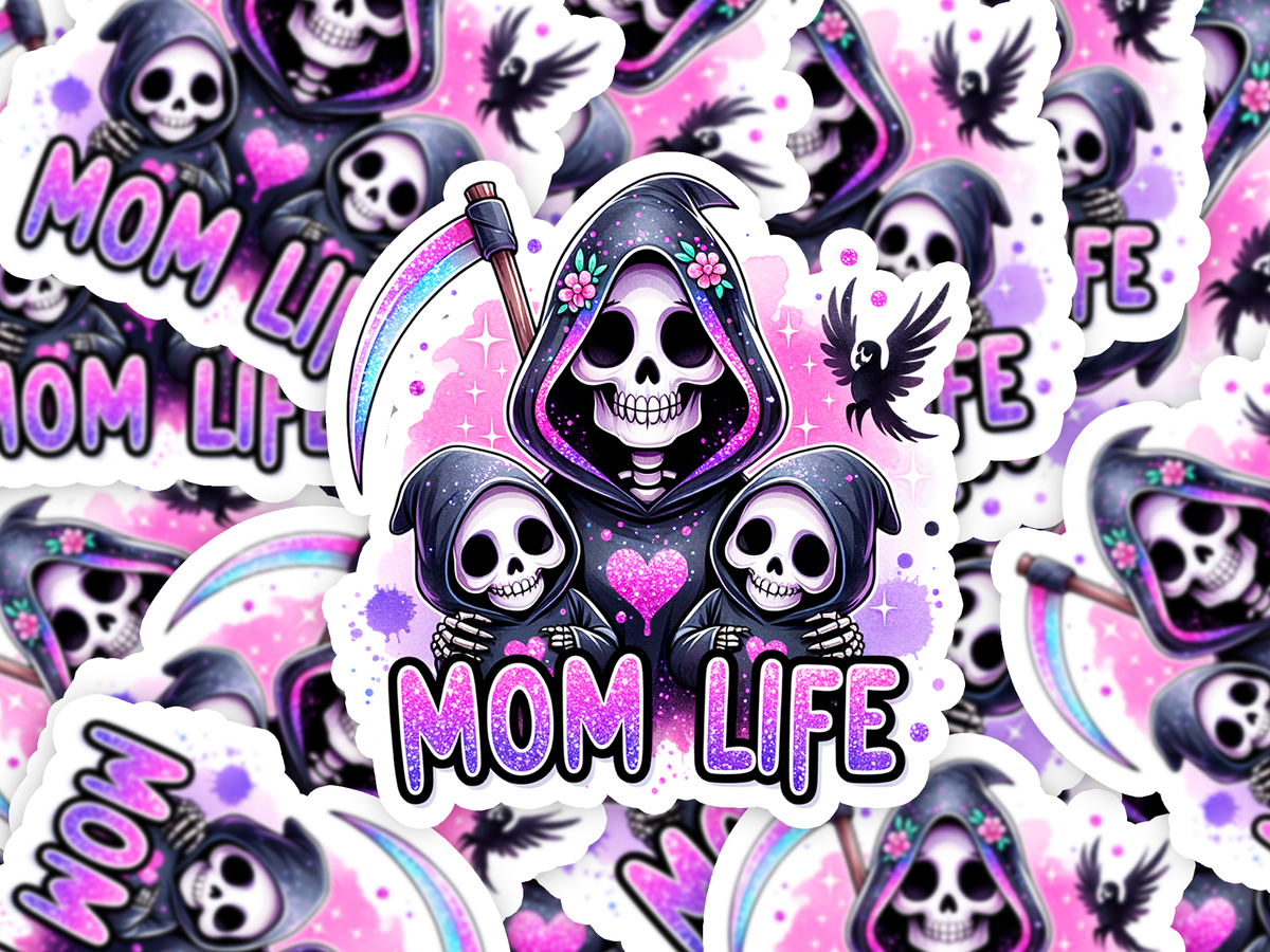 Mom Life Reaper Sticker