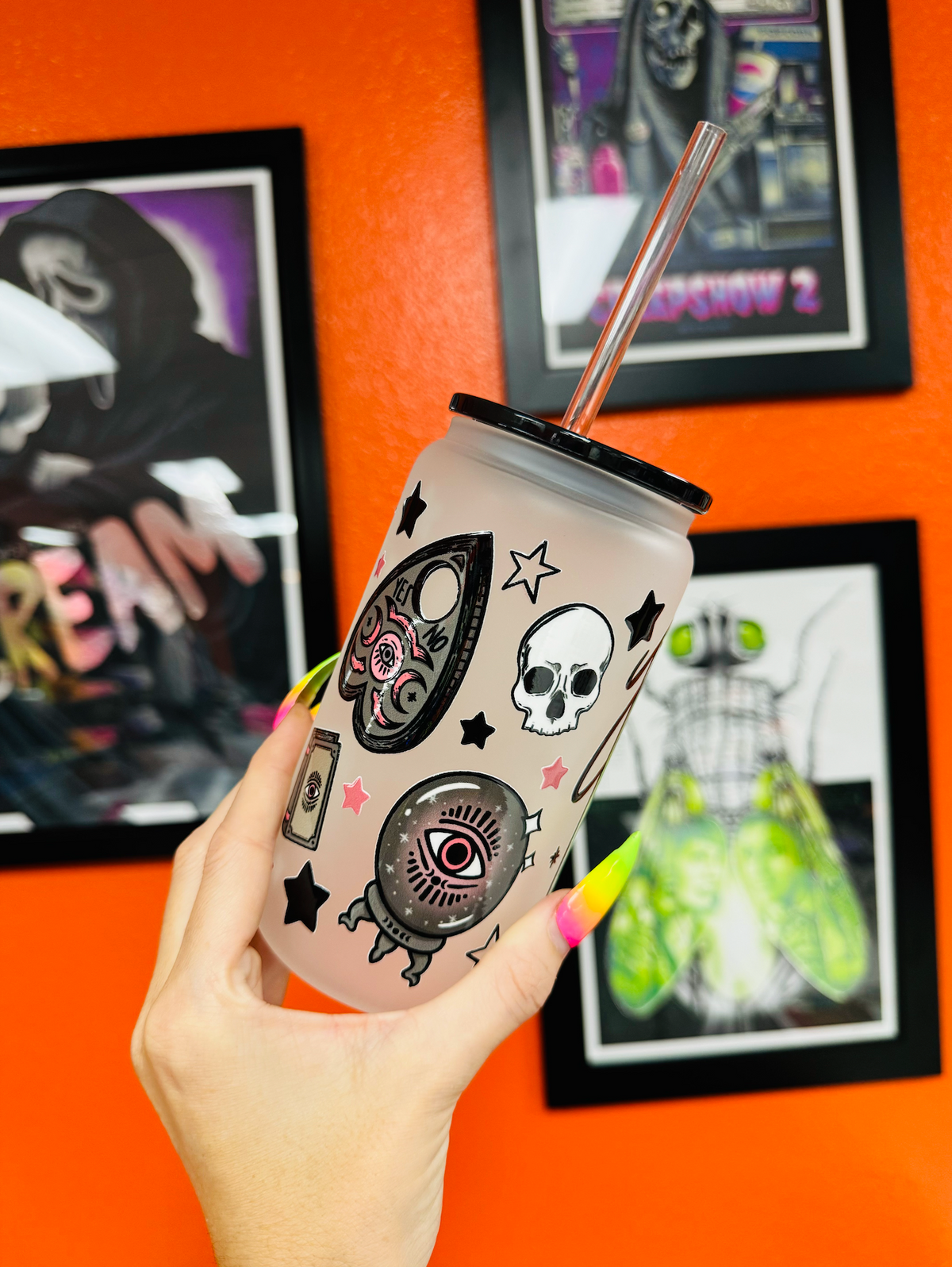 Death Card Glitter Cup