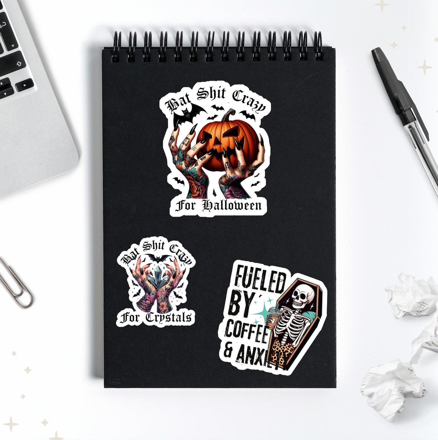 Bat Shit Crazy For Halloween Sticker