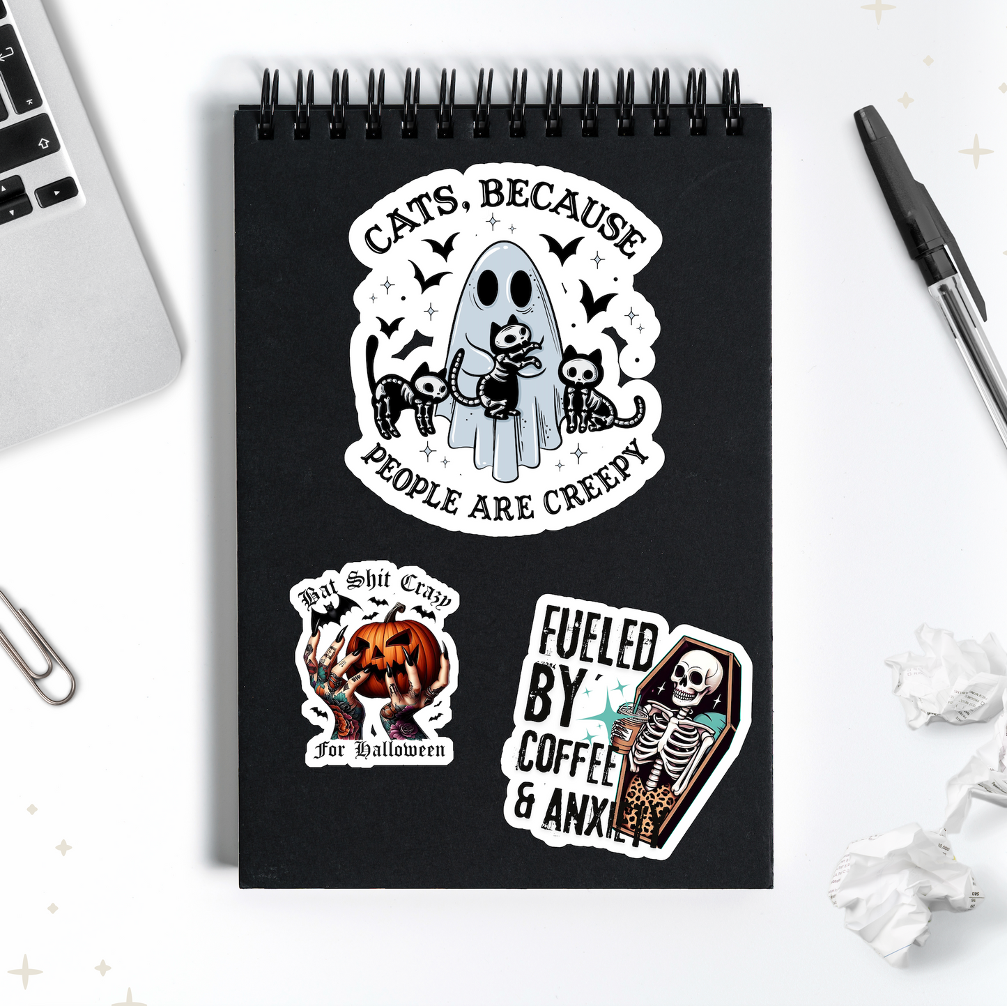 Cats people are crazy Sticker