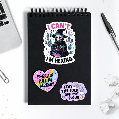 I Can't Im Hexing Sticker
