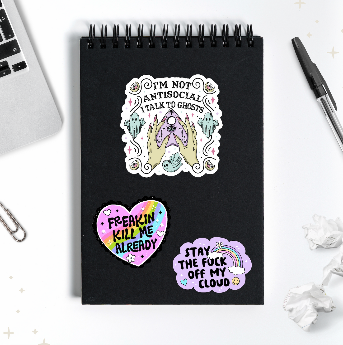 Antisocial Talk To Ghost Sticker