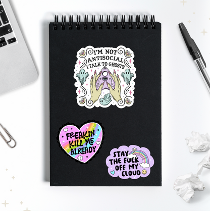 Antisocial Talk To Ghost Sticker
