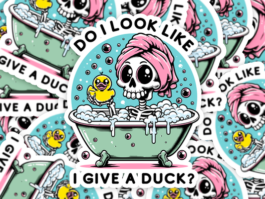 Bathtub Skelly Sticker