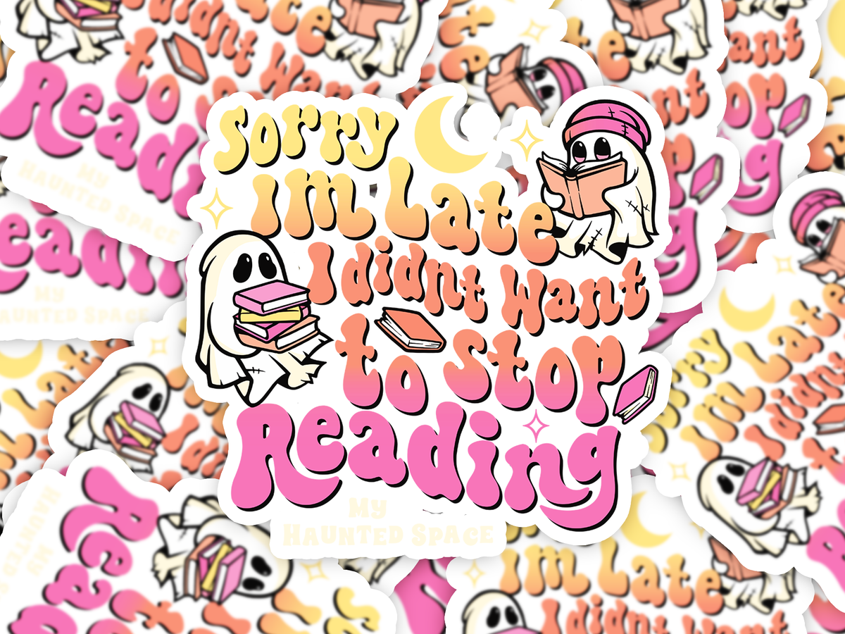 Sorry Im late Books Sticker