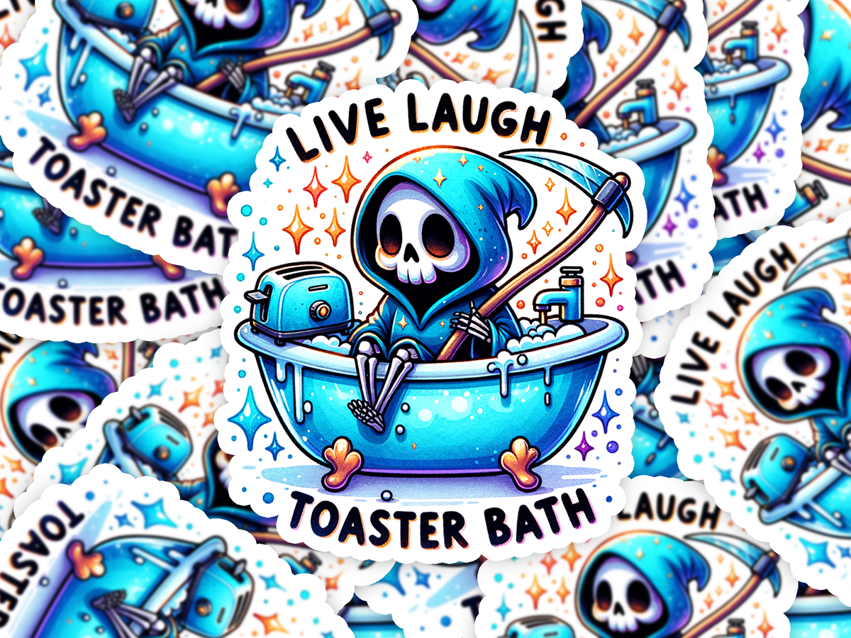 Toaster Bath Reaper Sticker