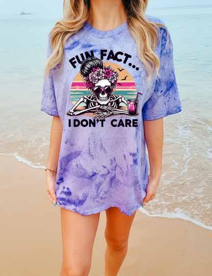 I Don't Care Tie Dye TEE
