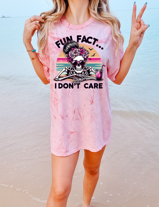 I Don't Care Tie Dye TEE