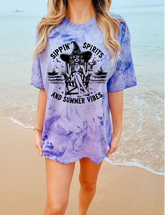 Sippin' Spirits Tie Dye TEE