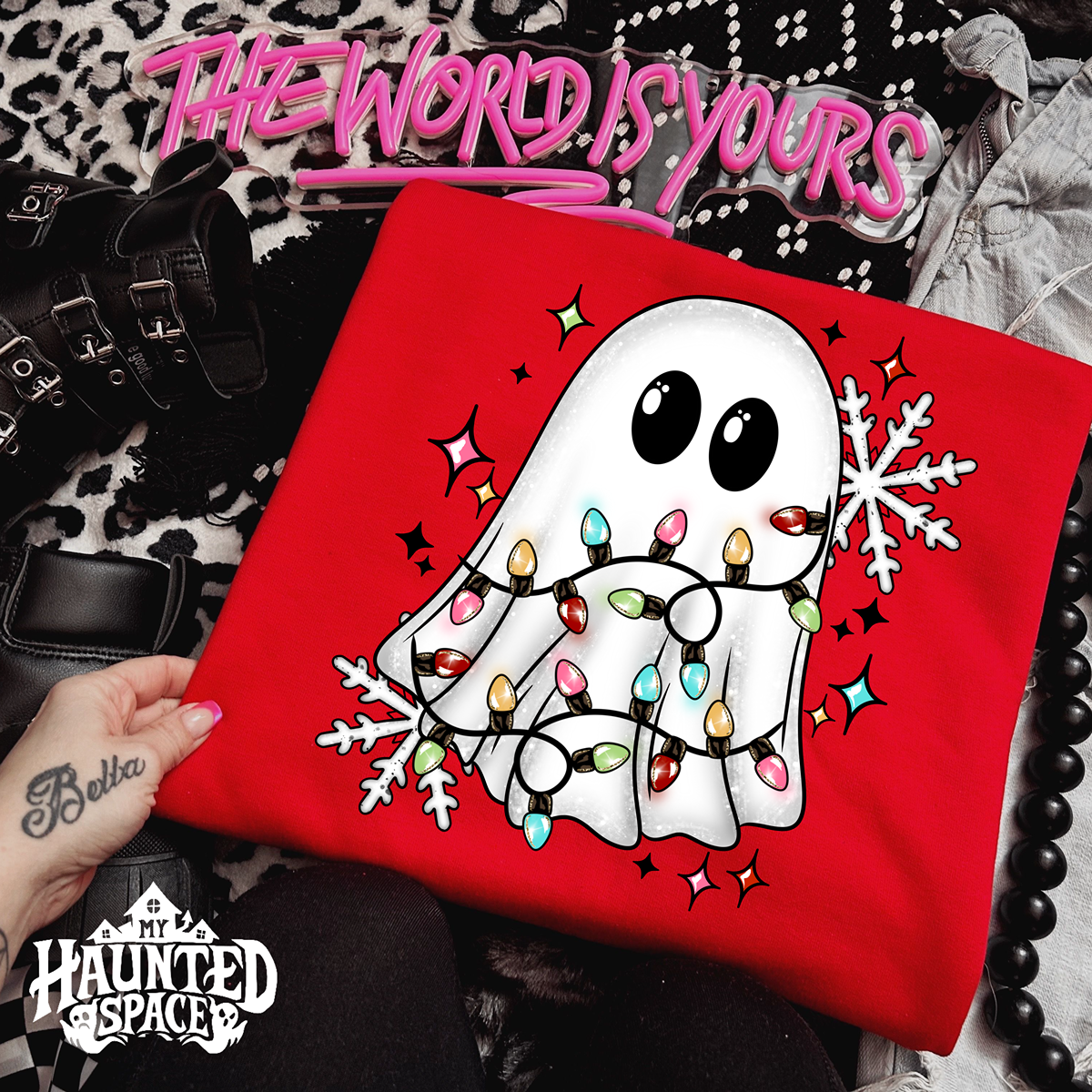 Xmas Lights Ghost Sweatshirt