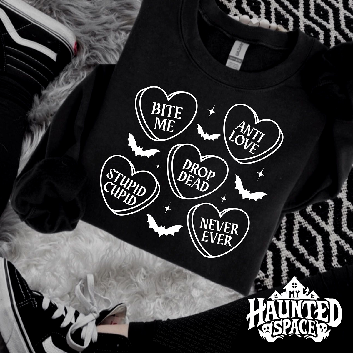 Anti Valentine Conversation Heart Sweatshirt