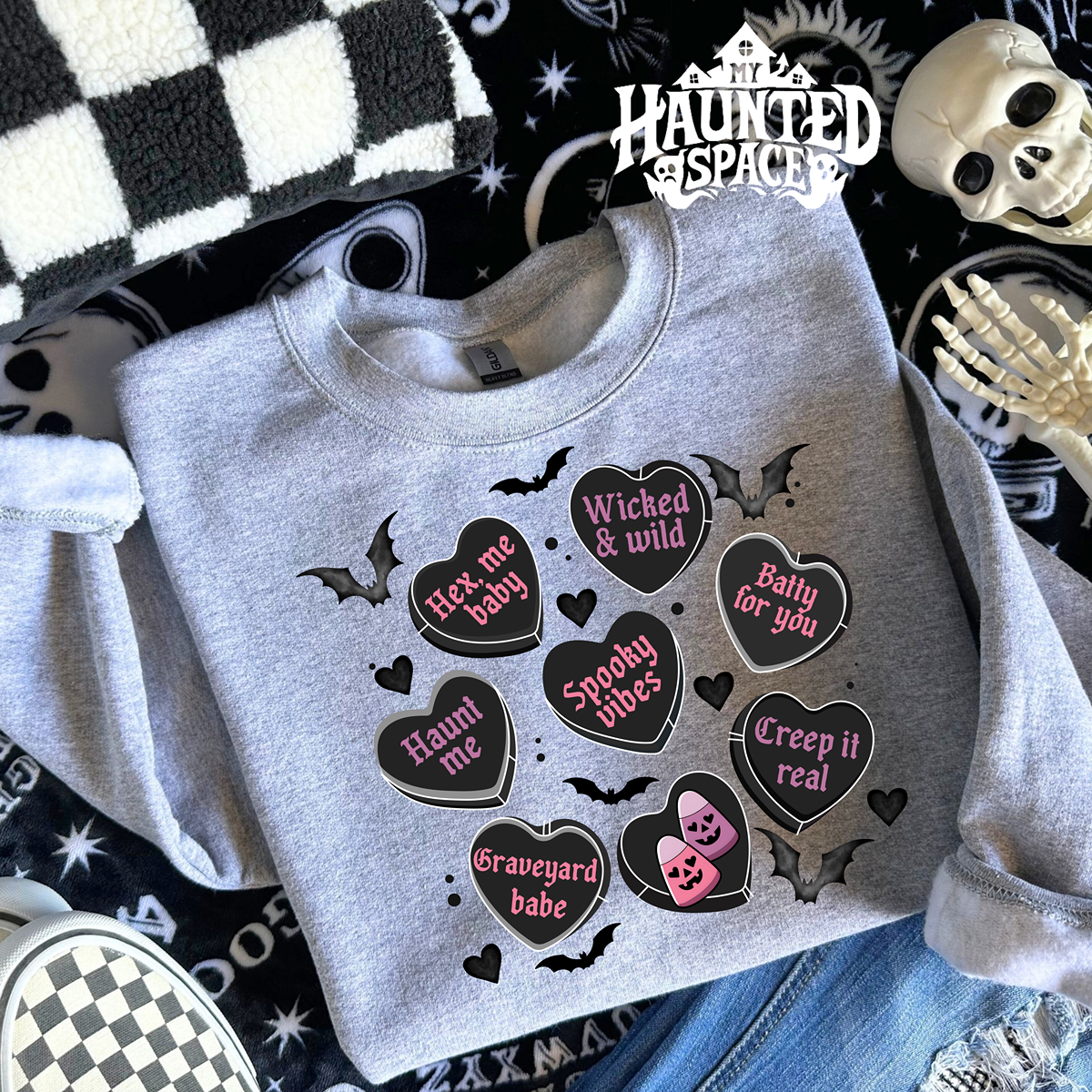Spooky Vibes Valentine Sweatshirt