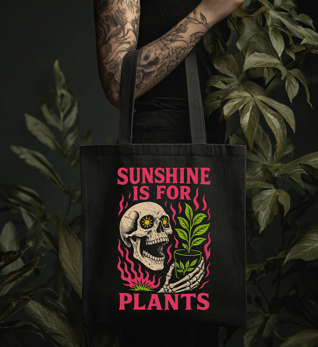 Sunshine Is For Plants Tote Bag