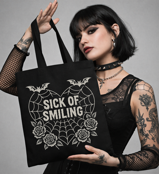 Sick Of Smiling Tote Bag
