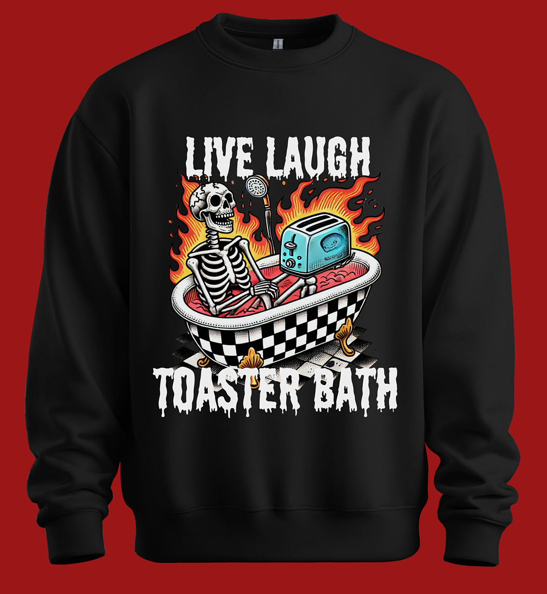 Skeleton Toaster Bath Sweatshirt