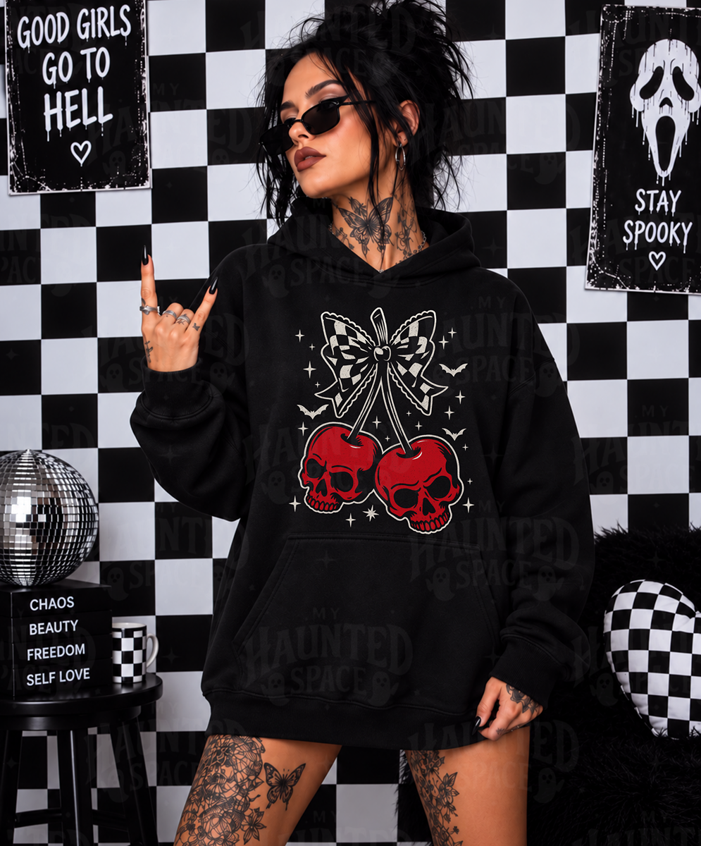 Red Cherry Skulls Hoodie