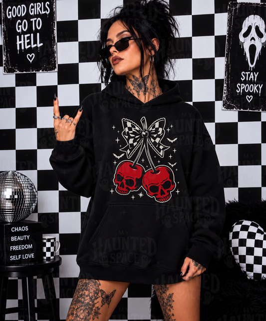 Red Cherry Skulls Hoodie