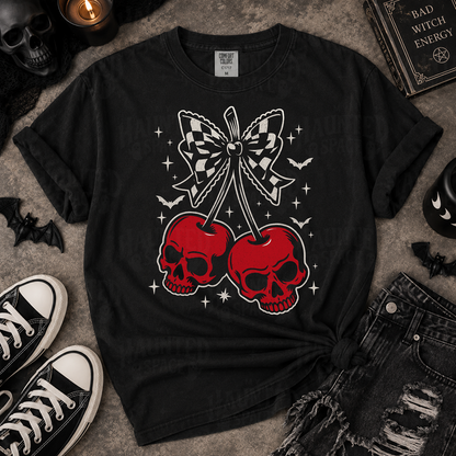 Red Cherry Skulls TEE