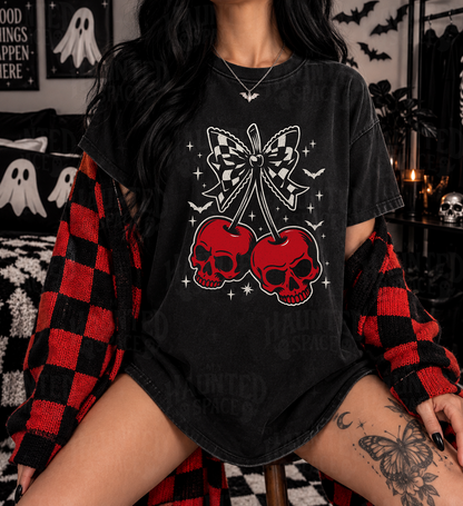 Red Cherry Skulls TEE