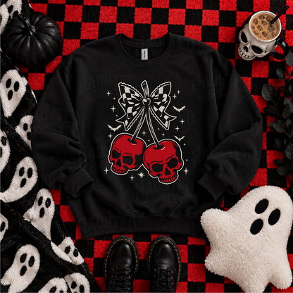 Red Cherry Skulls Sweatshirt