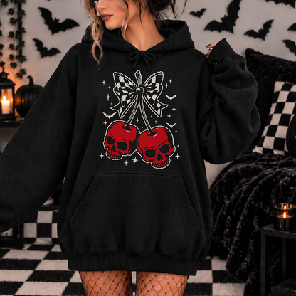 Red Cherry Skulls Hoodie
