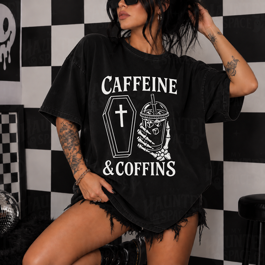 Caffeine & Coffins TEE