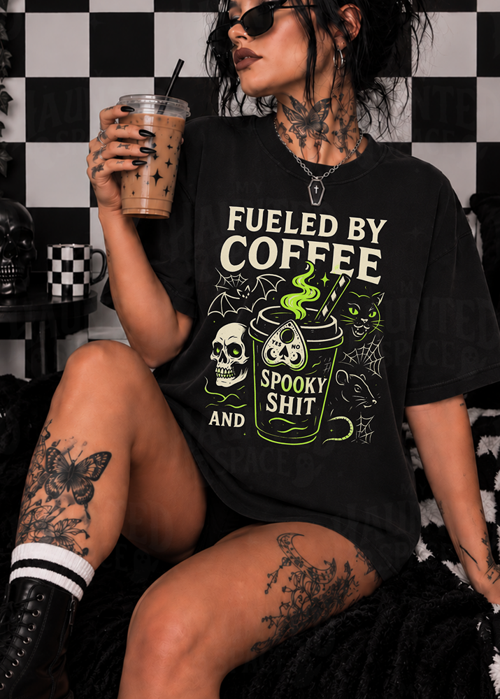Fueled By Coffee And Spooky Shit TEE