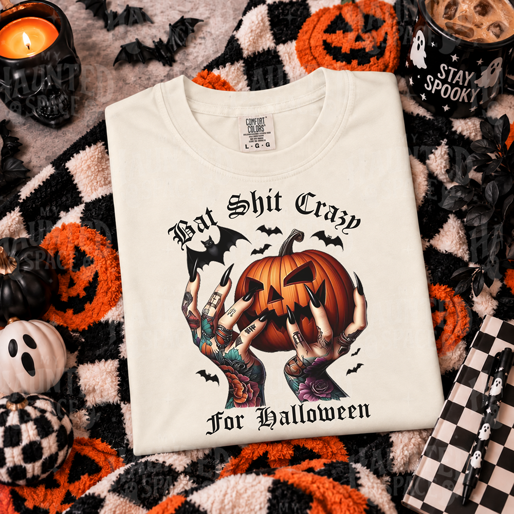 Bat Shirt Crazy For Halloween TEE