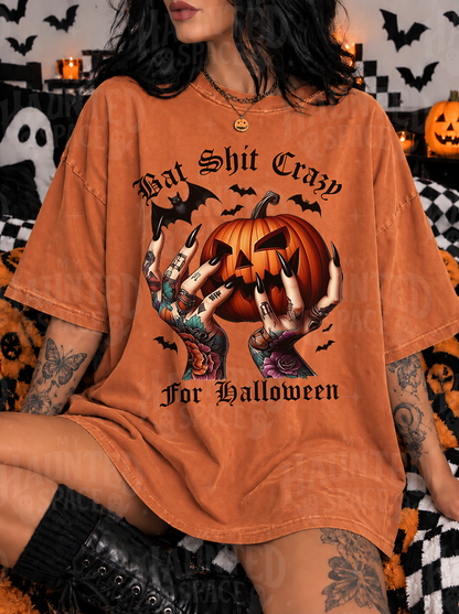 Bat Shirt Crazy For Halloween TEE