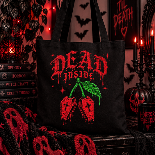 Dead Inside Cherries Tote Bag