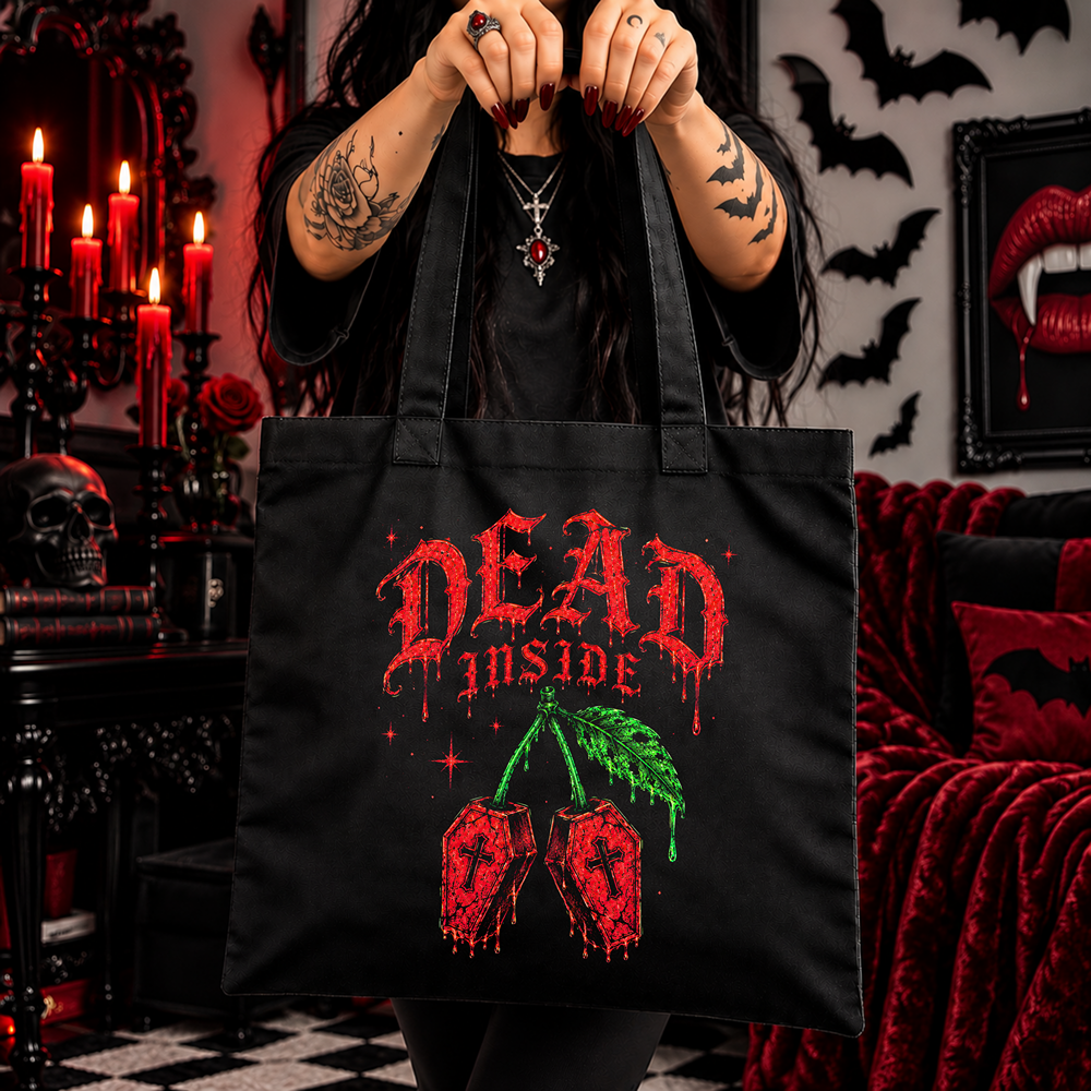 Dead Inside Cherries Tote Bag