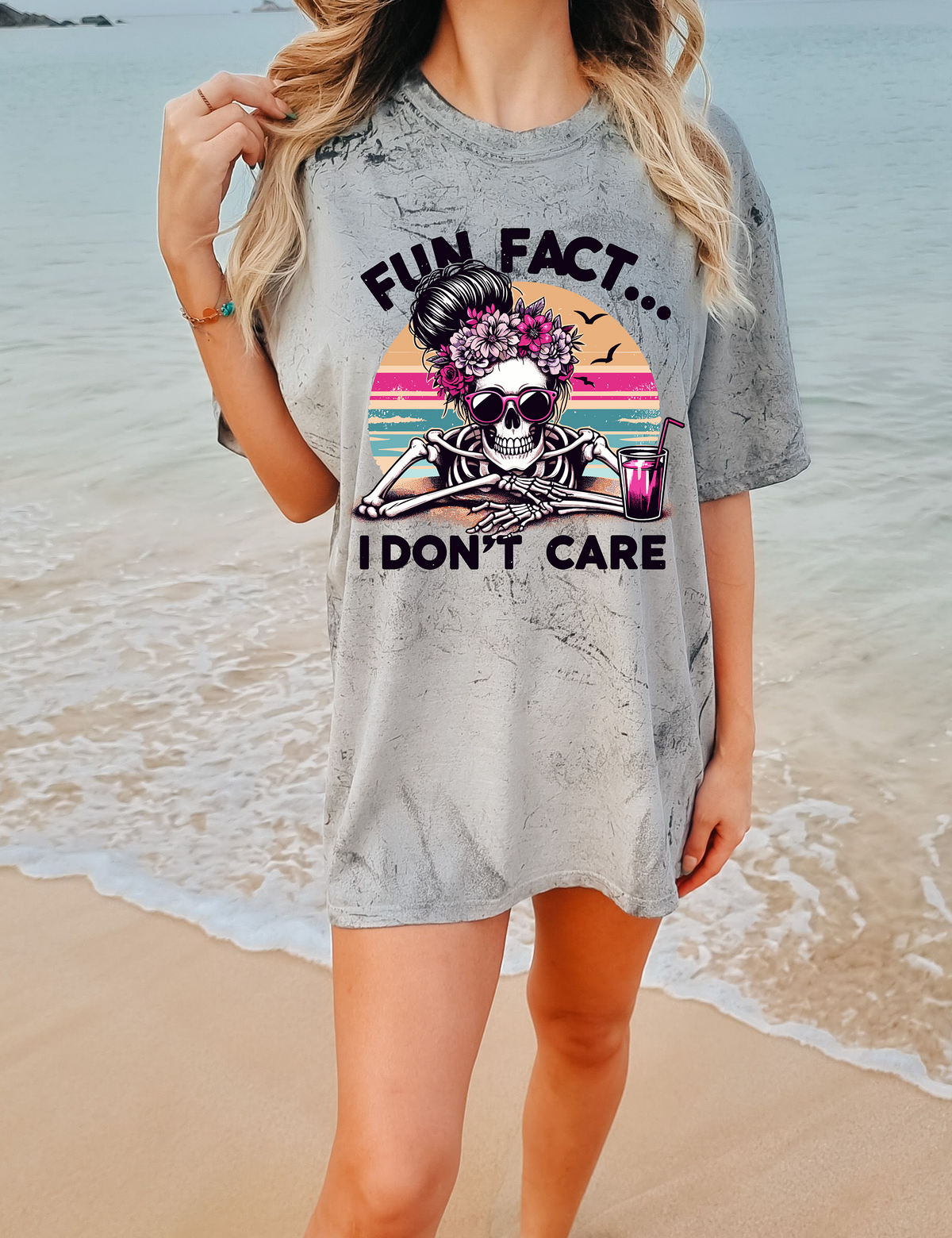I Don't Care Tie Dye TEE