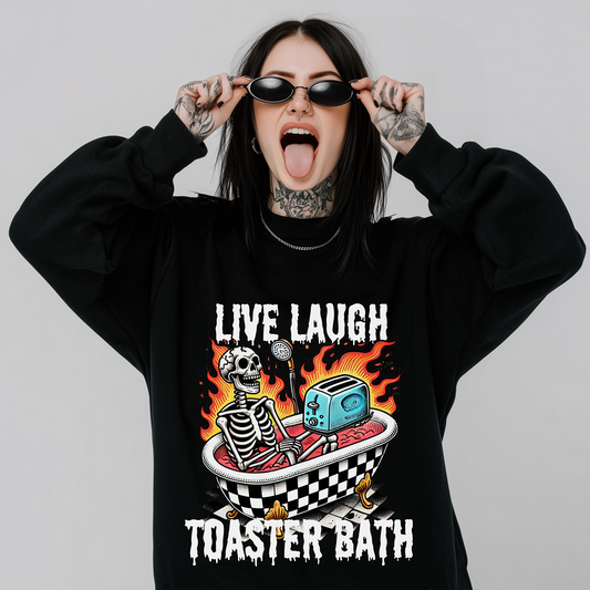 Skeleton Toaster Bath Sweatshirt