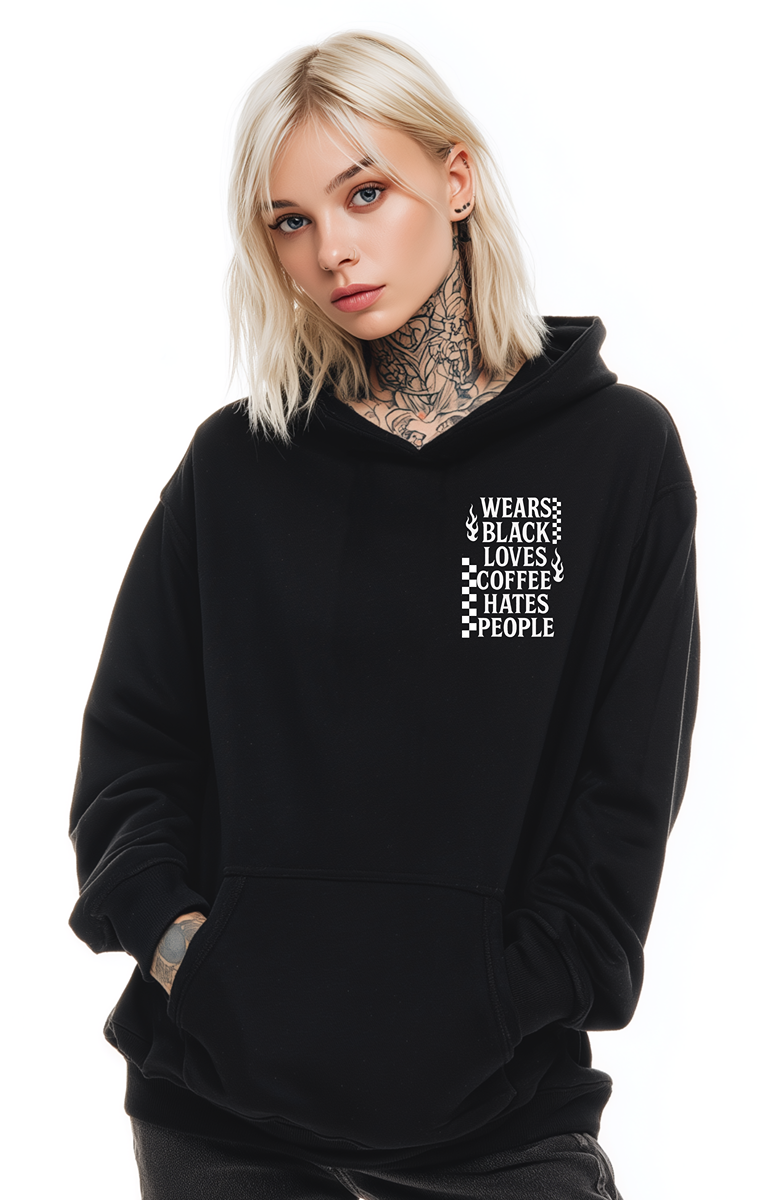 Wears Black Loves Coffee Hoodie