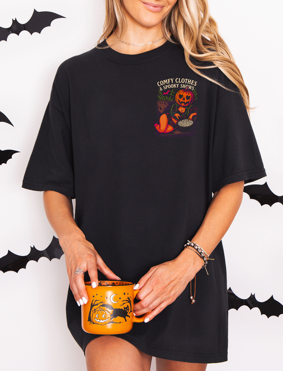 Comfy Clothes & Spooky Shows TEE