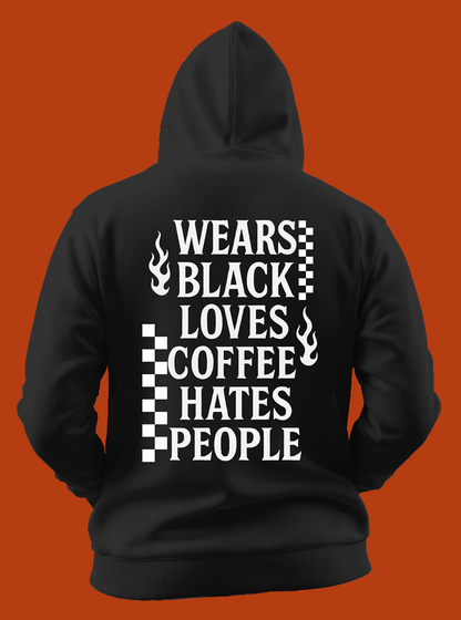 Wears Black Loves Coffee Hoodie