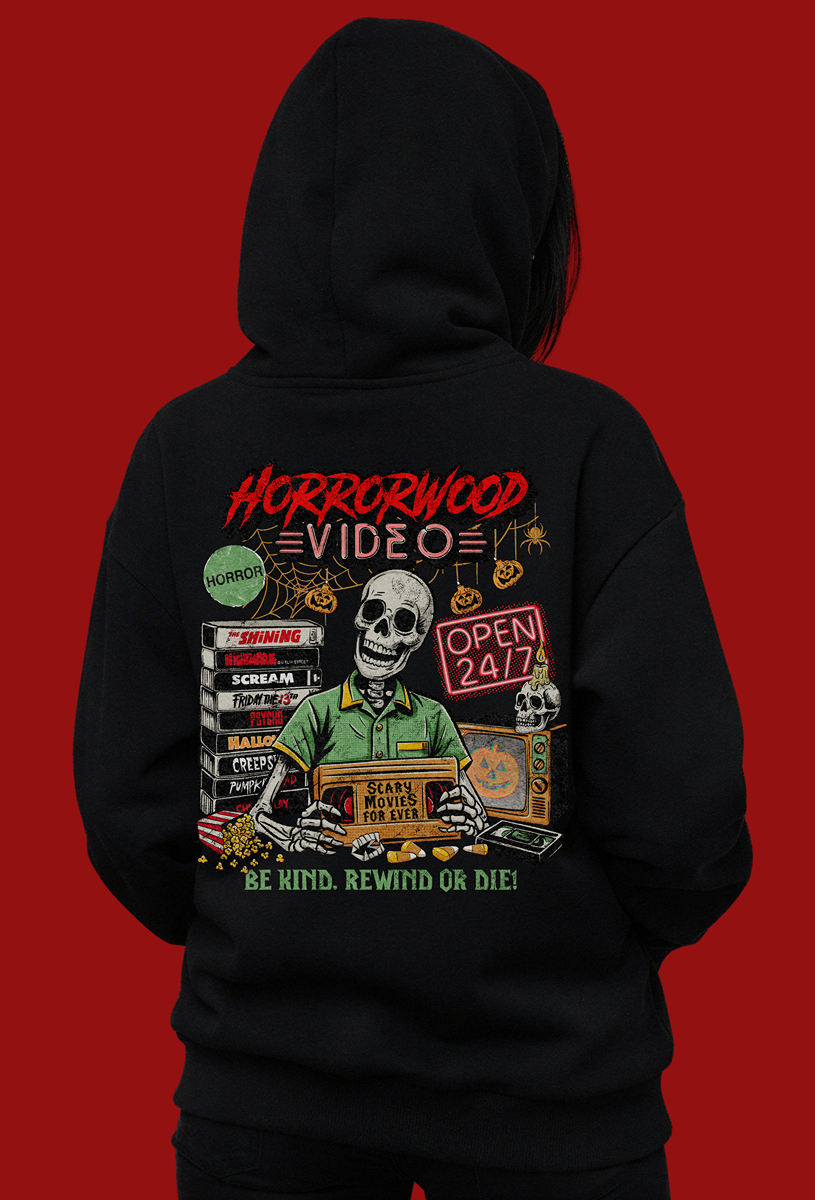 HorrorWood Video Hoodie