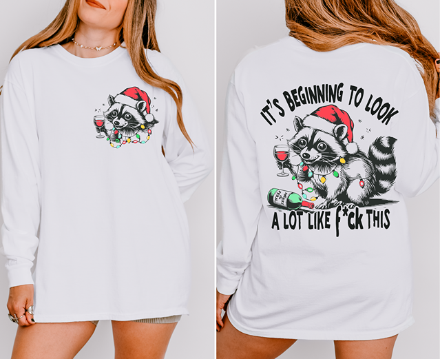 Xmas Raccoon Long Sleeve