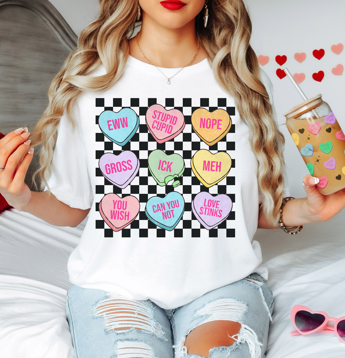 Checkered Anti Vday TEE