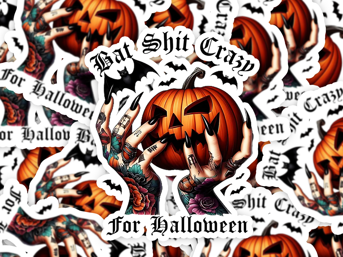 Bat Shit Crazy For Halloween Sticker