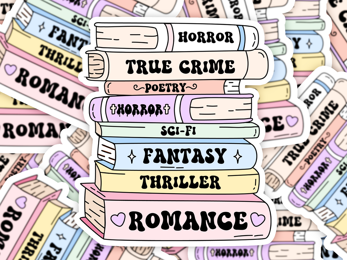 Book Stack Sticker