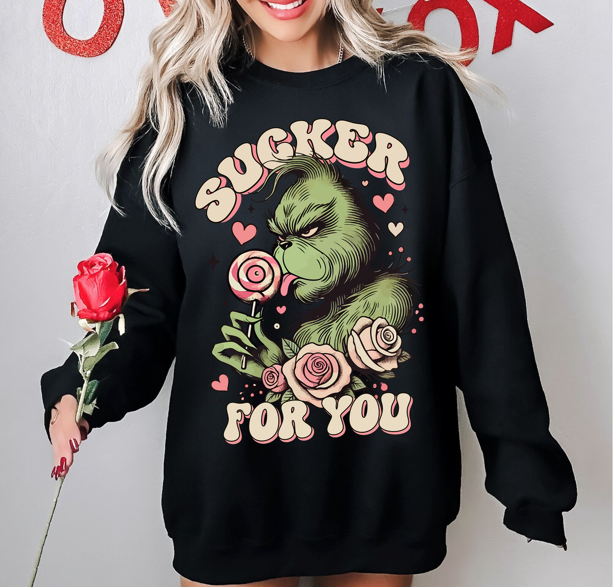 Vintage Grinch Sucker Sweatshirt